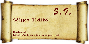 Sólyom Ildikó névjegykártya