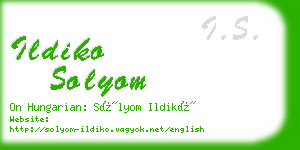 ildiko solyom business card